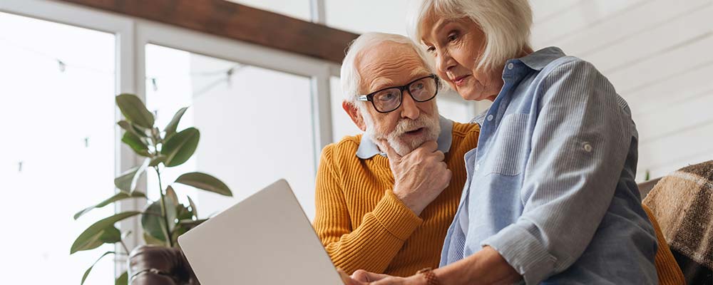 Couple reviewing Social Security details